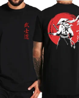Japanese Bushido Spirit Graphic Men's T-shirt Samurai 3d Print Cool Street Hip Hop T Shirts Men Clothing Streetwear Short Sleeve