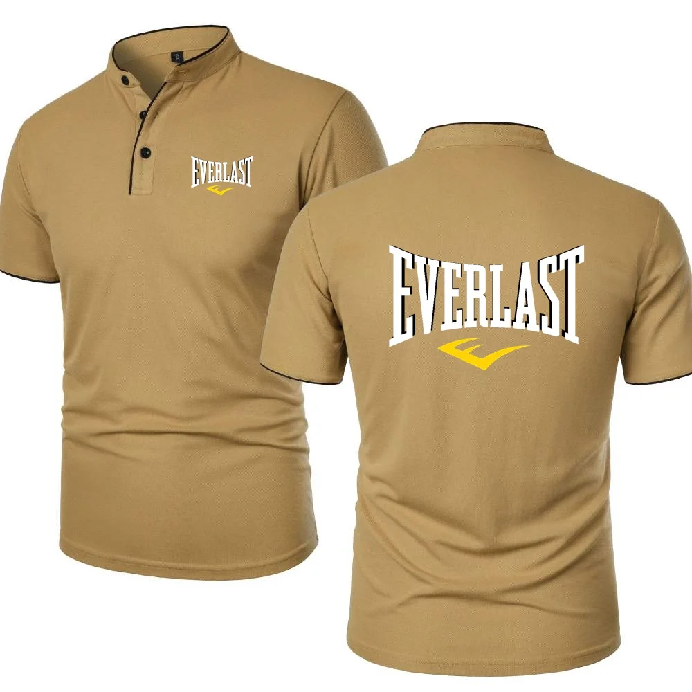 Everlast Tshirt Adventure Cycling Enthusiasts T-Shirt Run Short Sleeved Polos GYM Sports Mens Cool Soft Tee Retro Henley Shirts