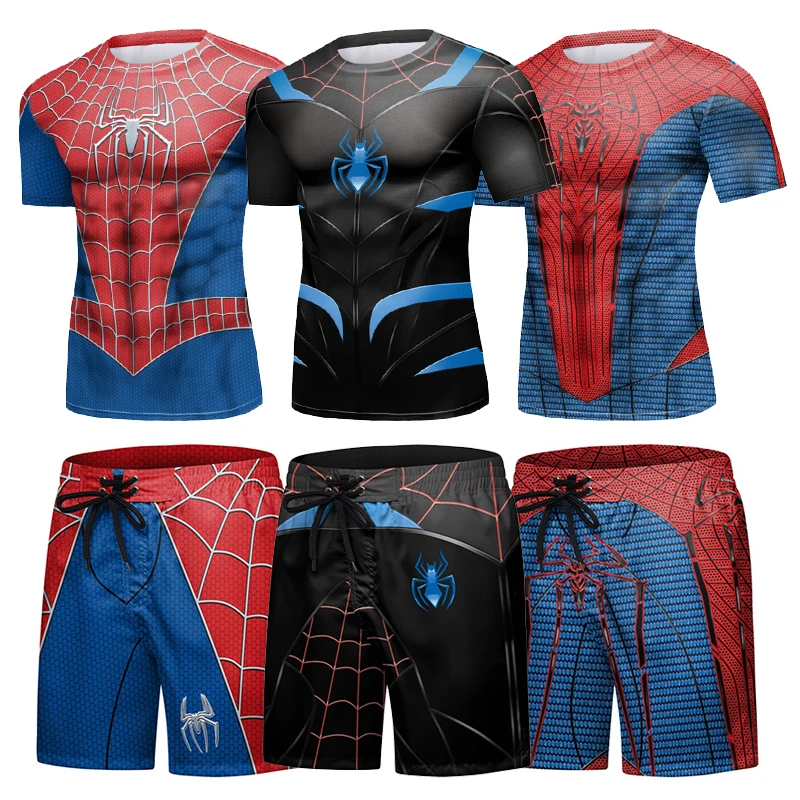 MMA Boxing Sets Compression Jerseys Men Bjj Rashguard Jiu Jitsu T Shirts Pant Muay Thai Shorts Kickboxing Fitness Gym Clothing - Image 2