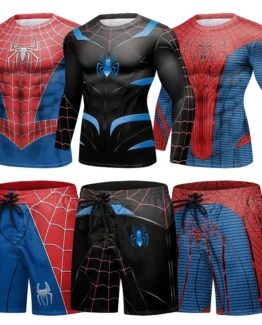 MMA Boxing Sets Compression Jerseys Men Bjj Rashguard Jiu Jitsu T Shirts Pant Muay Thai Shorts Kickboxing Fitness Gym Clothing