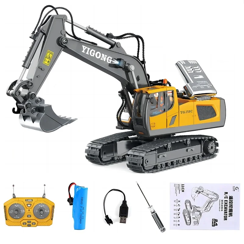 2.4G Excavator RC CAR Remote Control Engineering Dumper Vehicle Crawler Truck Bulldozer Toys for Boys Kids Excavator Gifts - Image 7
